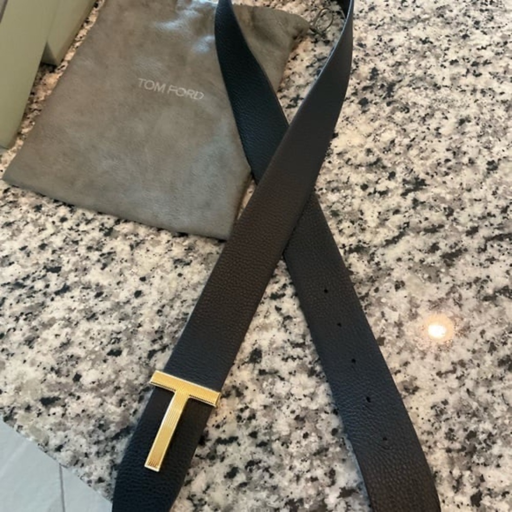 Tom Ford TF Logo Buckle Belt - Picture 3 of 6